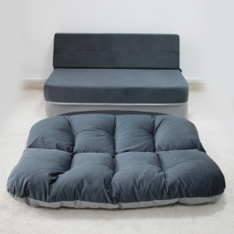 Бескаркасный диван-кровать Клиффорд Мини, спальное место 1550*1900 мм велюр