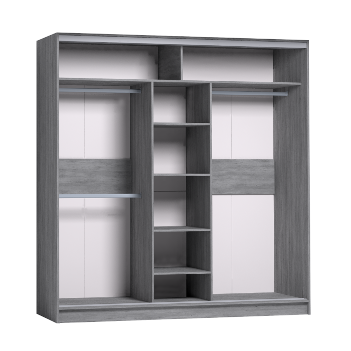 Шкафы-купе, Шкаф-купе 3-дв  Strike 2000 зеркало/лдсп  (в2105*ш2000*г595)