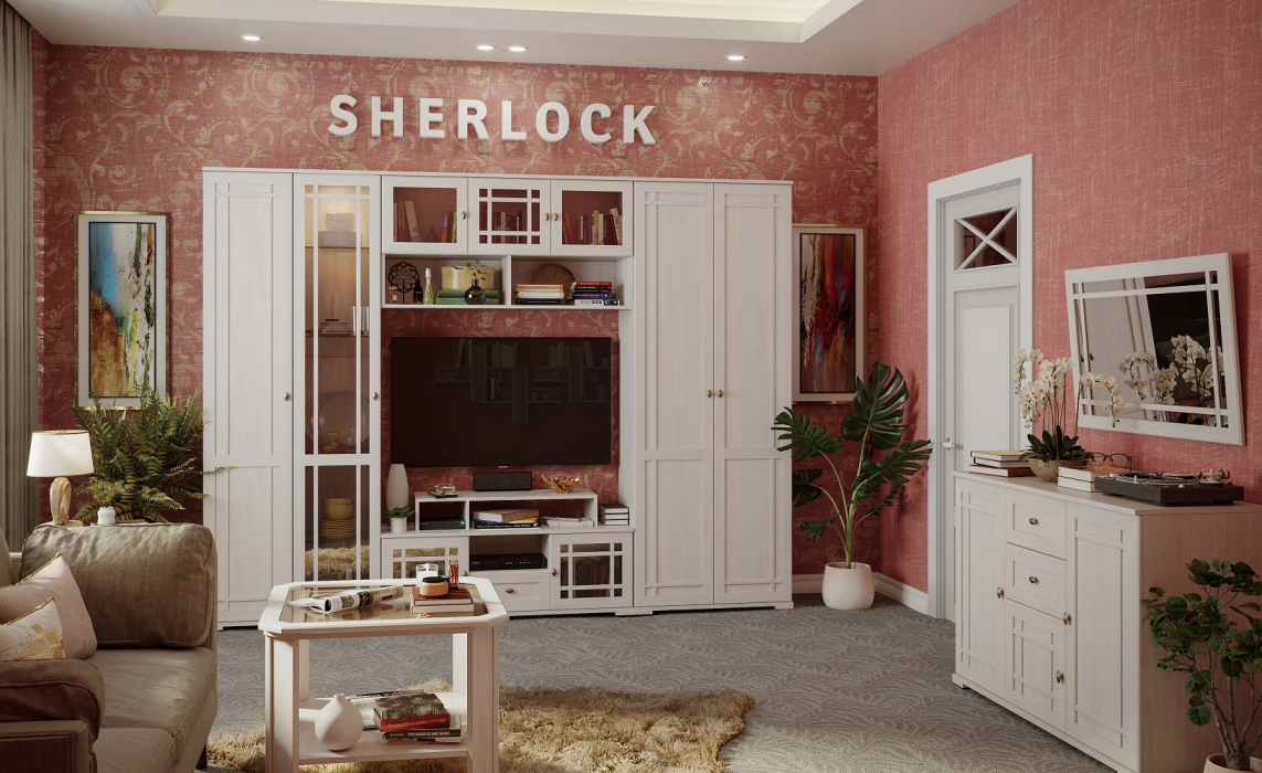 Шкафы двухстворчатые, Шкаф двухдверный для одежды Sherlock 12