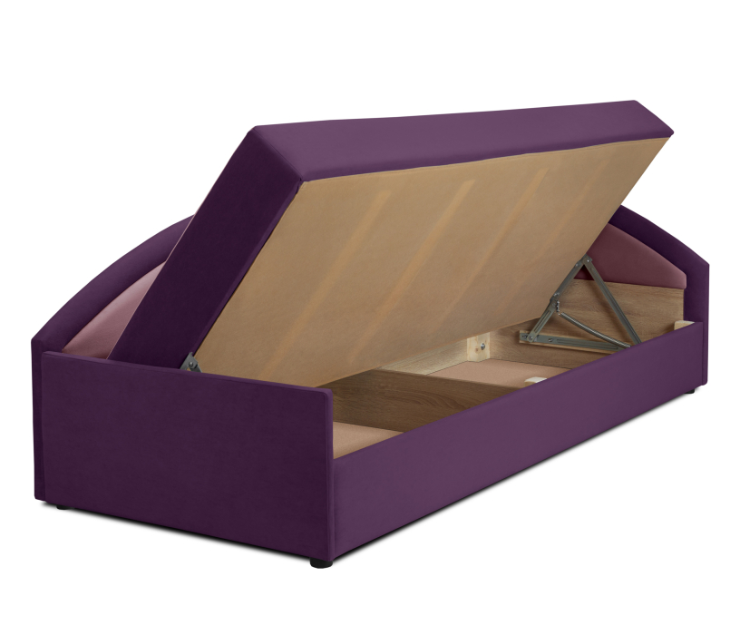 Мягкая кровать, Кровать тахта угловая Дельта с подъемным механизмом, велюр