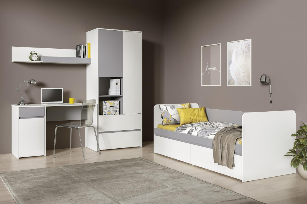 Шкафы одностворчатые, Шкаф для одежды Торонто 13.333 Белый PE шагрень