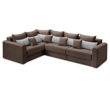 Диваны угловые в гостиную, Диван угловой Мэдисон Лонг со спальным местом, микровелюр