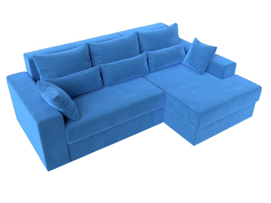 Диваны угловые в гостиную, Угловой диван Майами правый угол, велюр