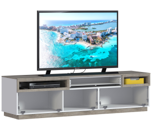 Тумба ТВ NAGOS СБ-3037 Белый Бриллиант,Дуб Риббек/Белый Бриллиант