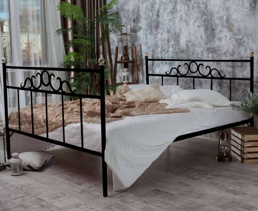 Кованые кровати, Кованая кровать Сандра1.8 с двумя спинками