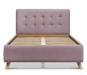 Кровать с мягким изголовьем Адель 0,9, микровелюр