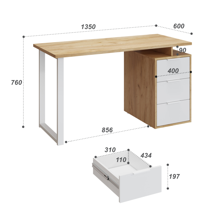 Прямые, Стол письменный С-416