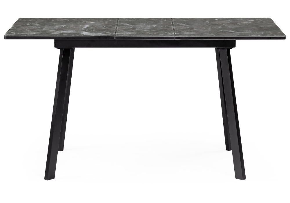 Обеденные столы, Стол стеклянный Агни 110 королевский мрамор/черный матовый 