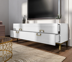 Комплект для гостиной с пеналом Ассоль, Белый