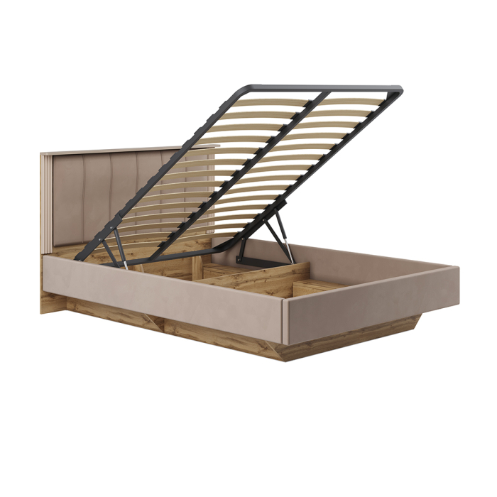 Мягкая кровать, Кровать 140х200 с подъемным механизмом Дюна