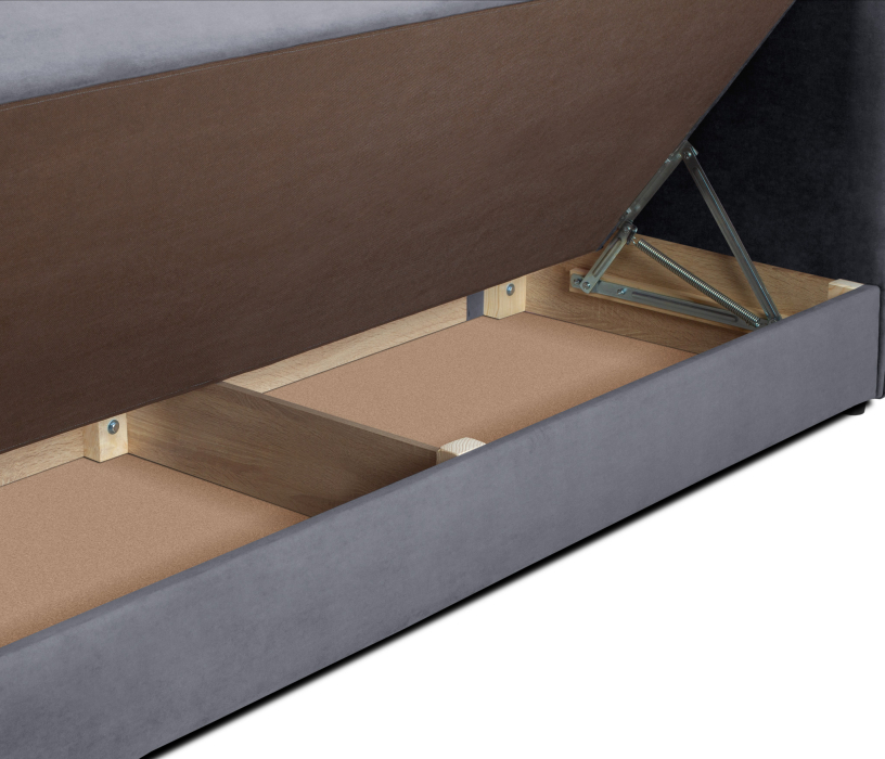 Мягкая кровать, Кровать тахта угловая Гамма с подъемным механизмом, микровелюр