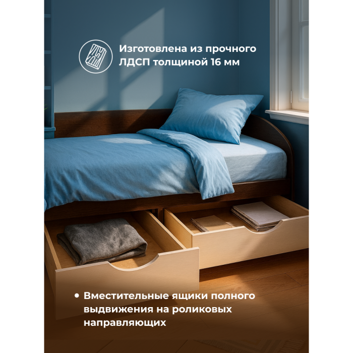 Кровати 90 см, Кровать Классика 900*2000