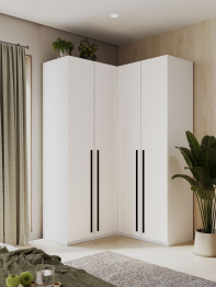 Угловой шкаф для одежды с ящиками София 2200х1300х520мм