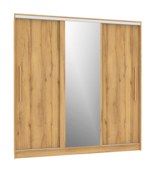 Шкафы-купе, Шкаф-купе 3-дв  Strike 2000 зеркало/лдсп  (в2105*ш2000*г595)