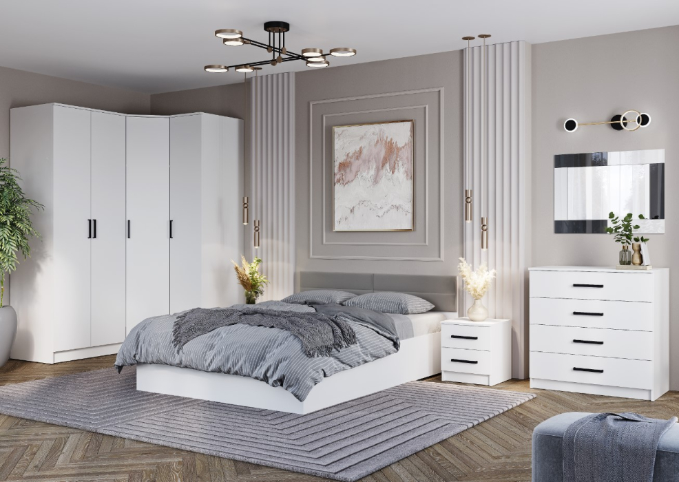 Кровати 160х200, Кровать с настилом ЛДСП Фьюжн КР-18 160х200