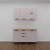 Кухонные гарнитуры, МК Аленушка 1,4м с ящ. Магнолия