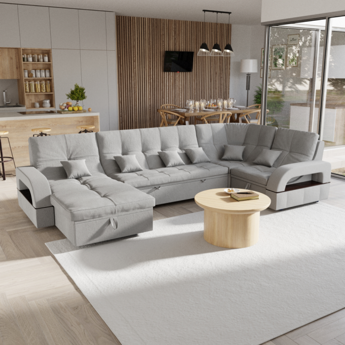 Диваны угловые в гостиную, П-образный диван Майами-4 ППУ, велюр