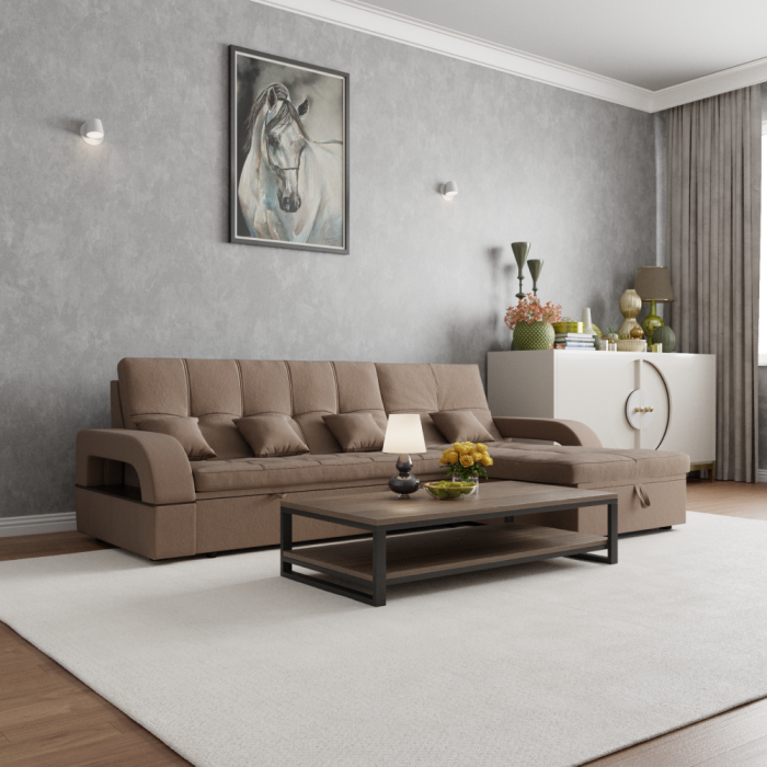 Диваны угловые в гостиную, Угловой диван Майами-2 ППУ, велюр